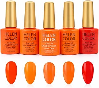 Nail designer comparando frascos de esmalte em gel antes de repor o estoque — tema: escolher produto sem TPO